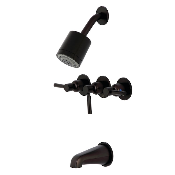 Tub and Shower Faucet, Oil Rubbed Bronze, Wall Mount
